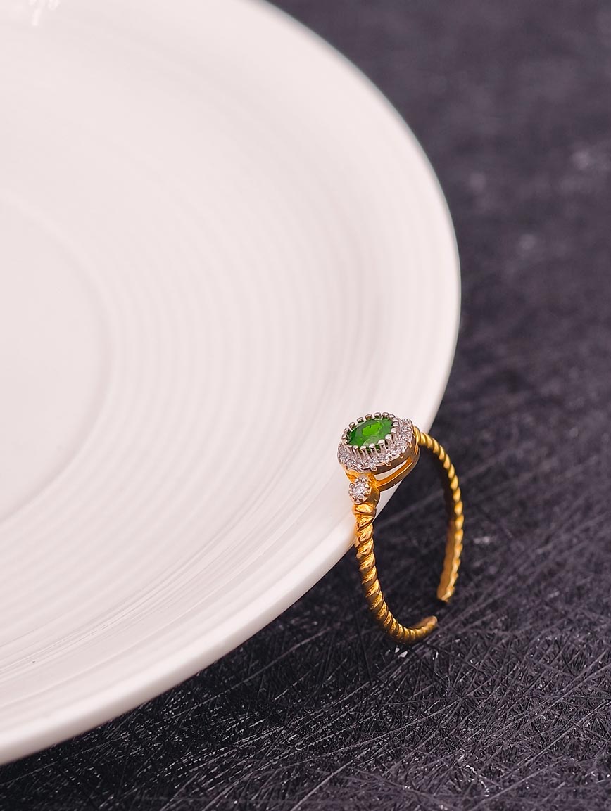 Natural Diopside Open Adjustable Ring 1023 image