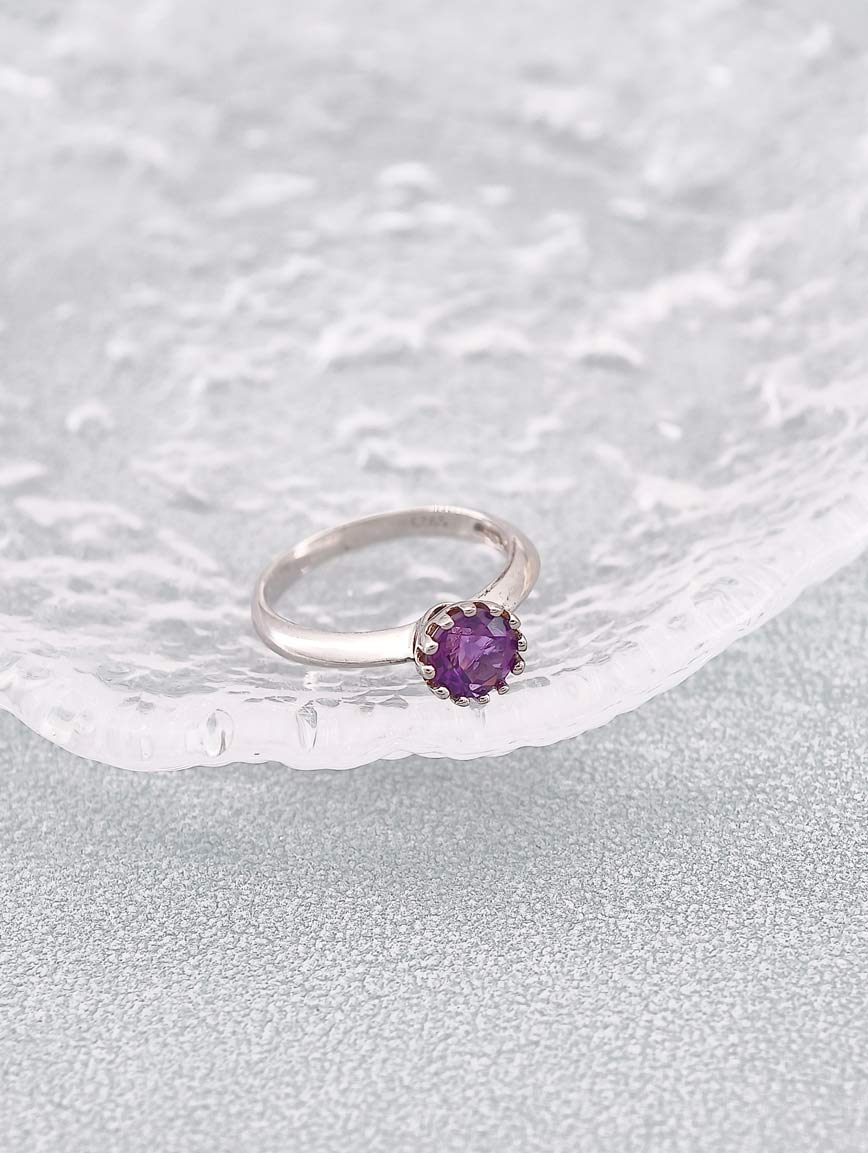 Amethyst Simple Style Ring image