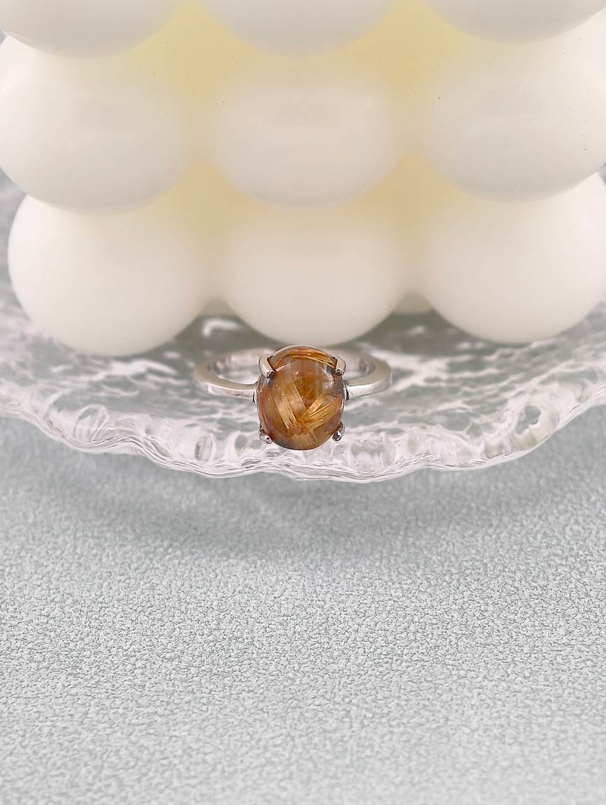 Natural Rutilated Quartz Ring image