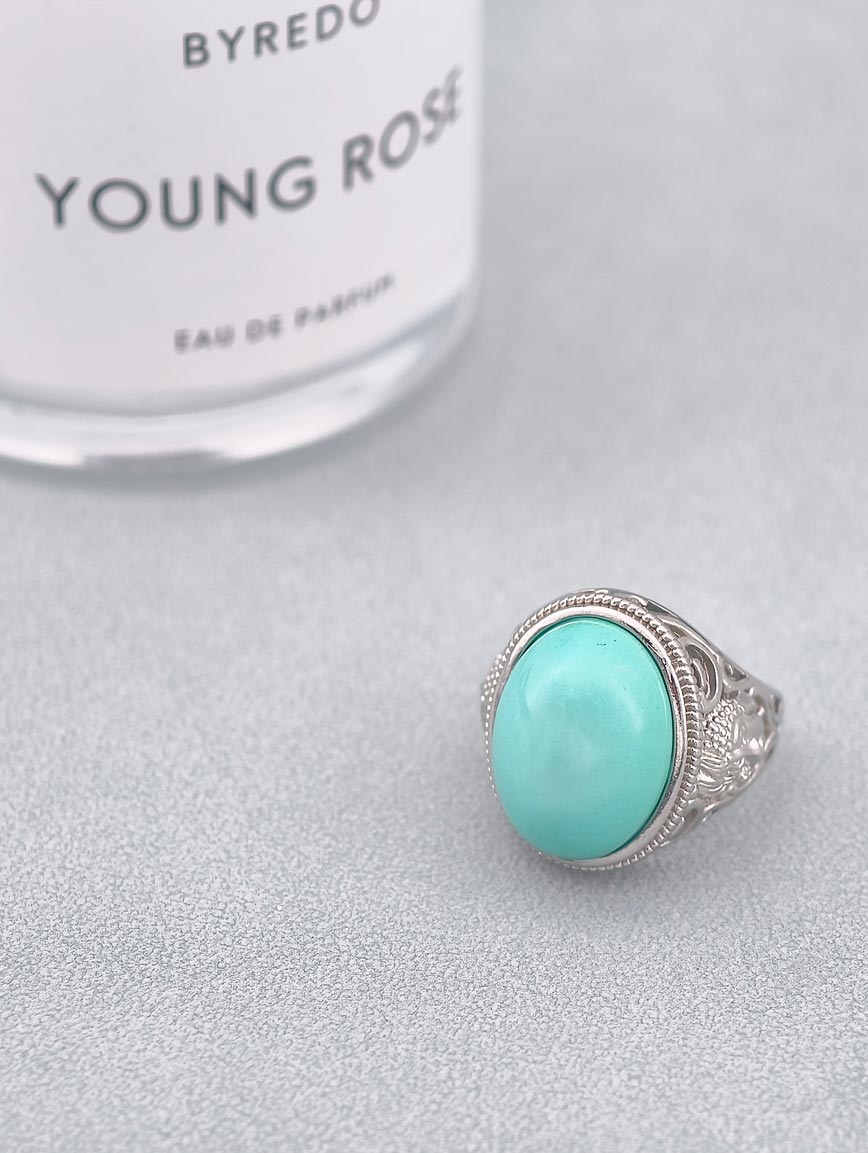 Natural Turquoise Design Ring image