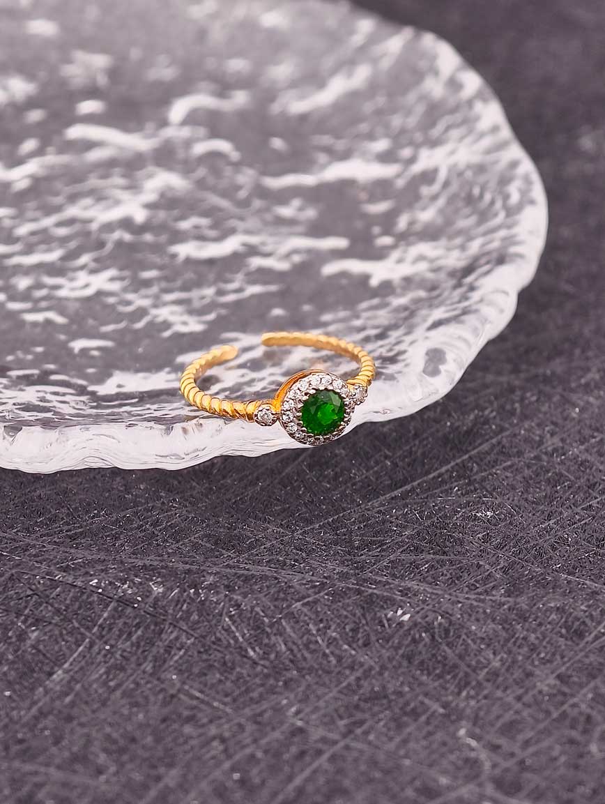 Natural Diopside Open Adjustable Ring 1023 image