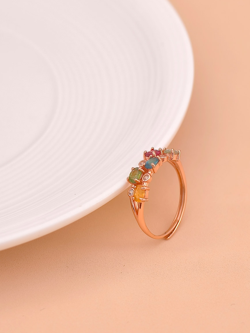 Natural Rainbow Tourmaline Ring image