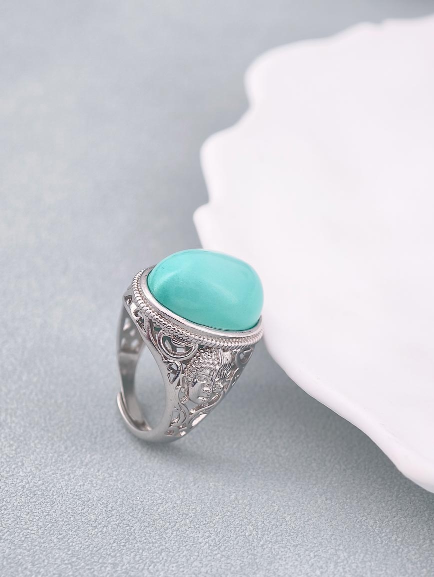 Natural Turquoise Design Ring image