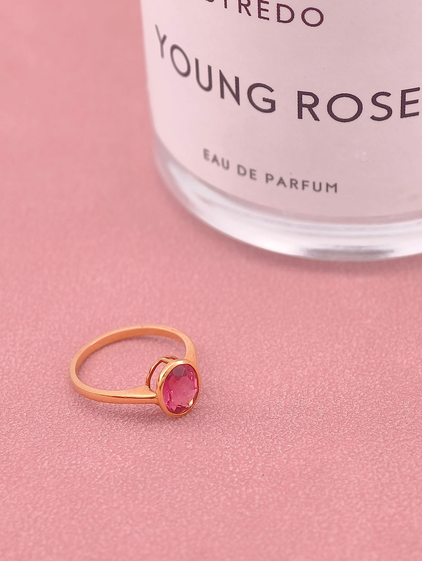 Simple Pink Tourmaline Ring image