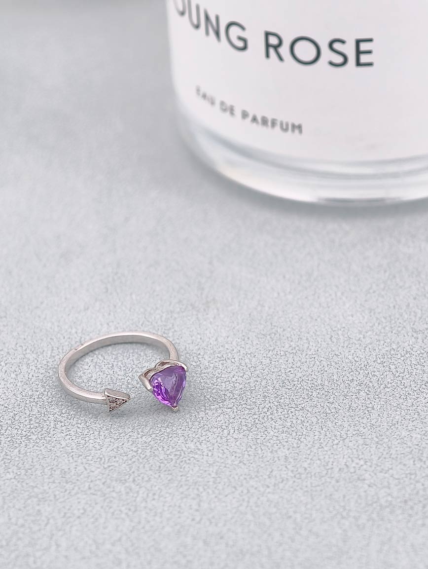 Heart Amethyst Ring image