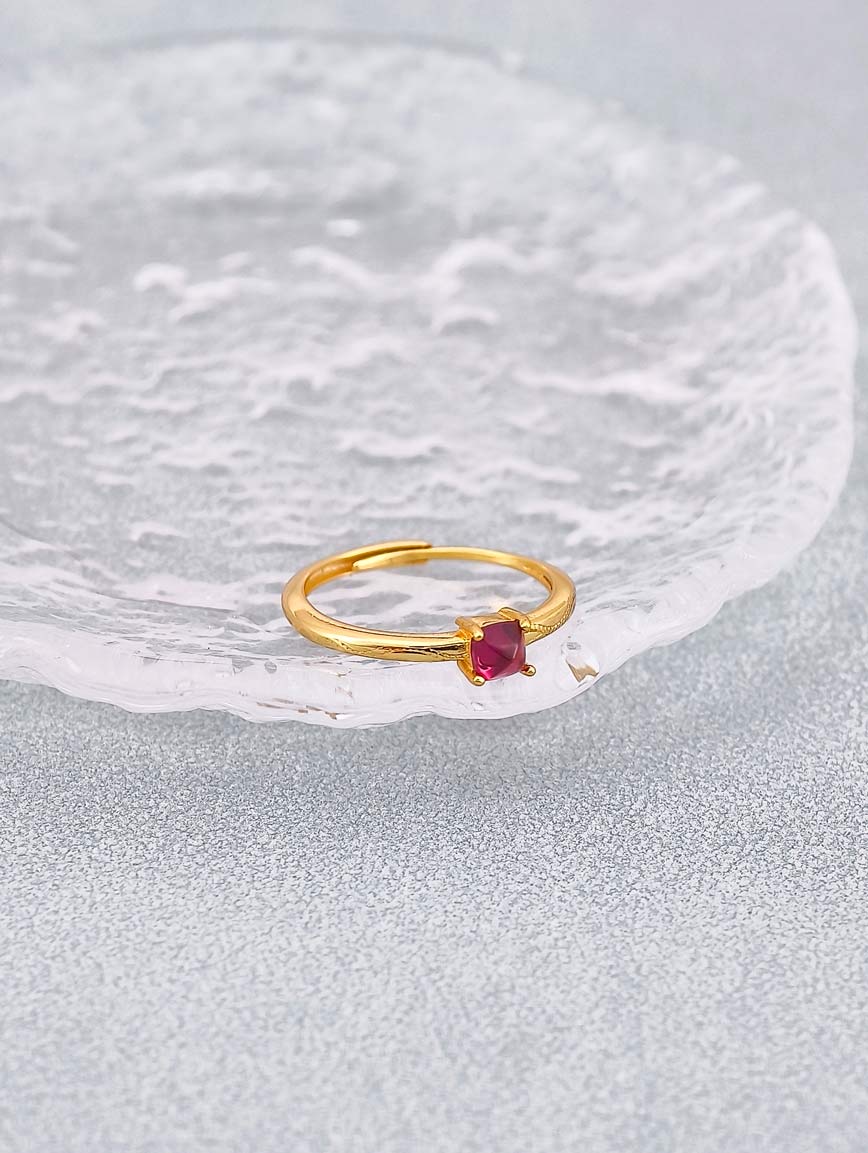 Natural Red Tourmaline Ring image