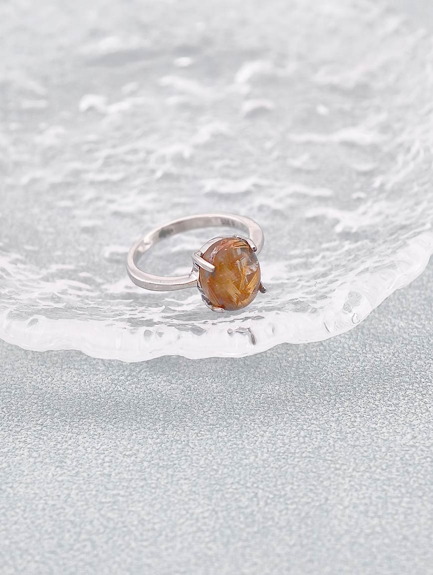 Natural Rutilated Quartz Ring image