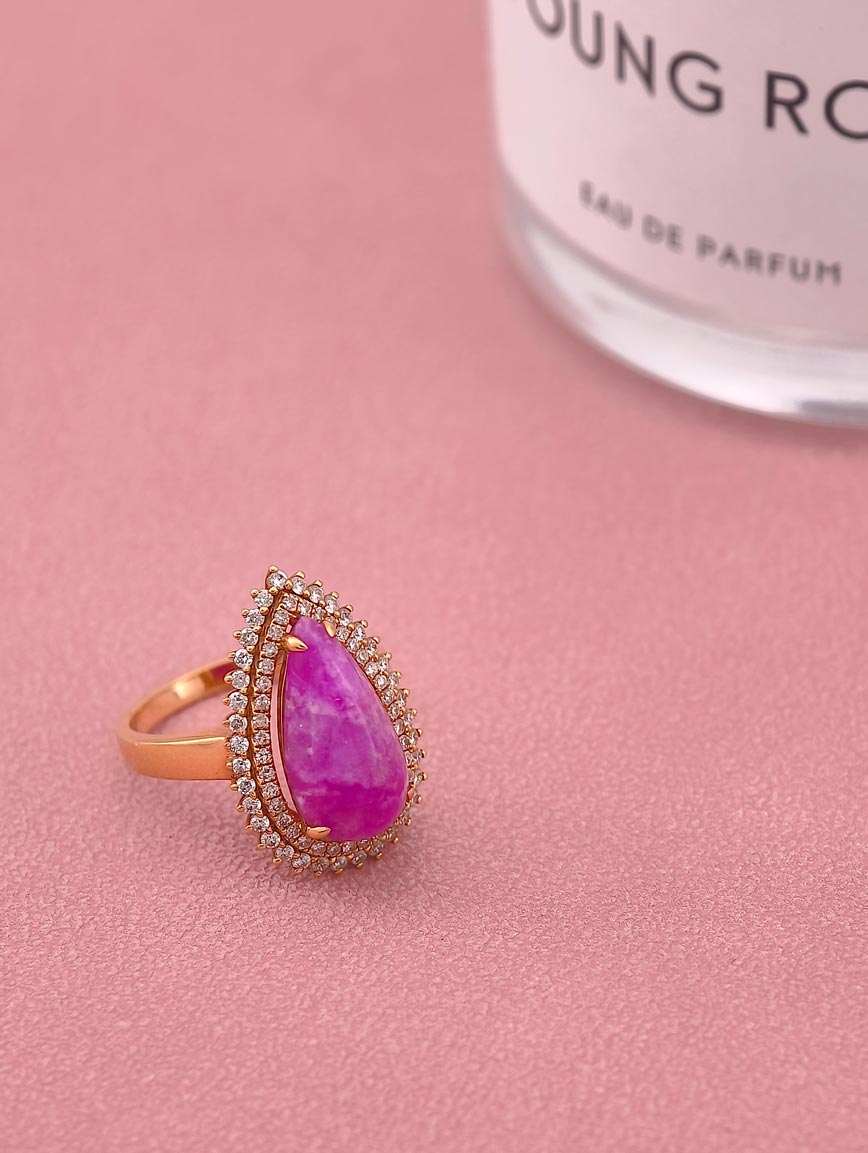 Natural Sugilite Design Ring image