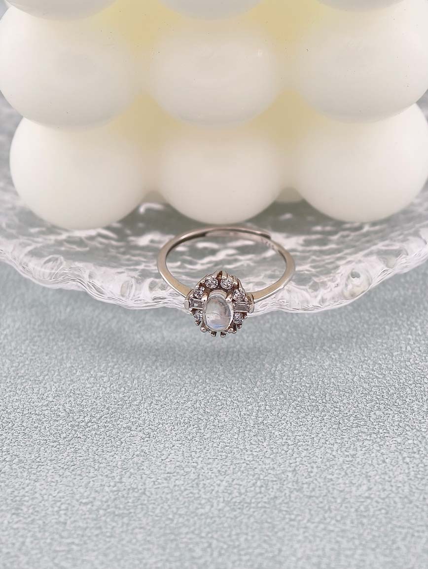 Natural Moonstone Delicate Ring image