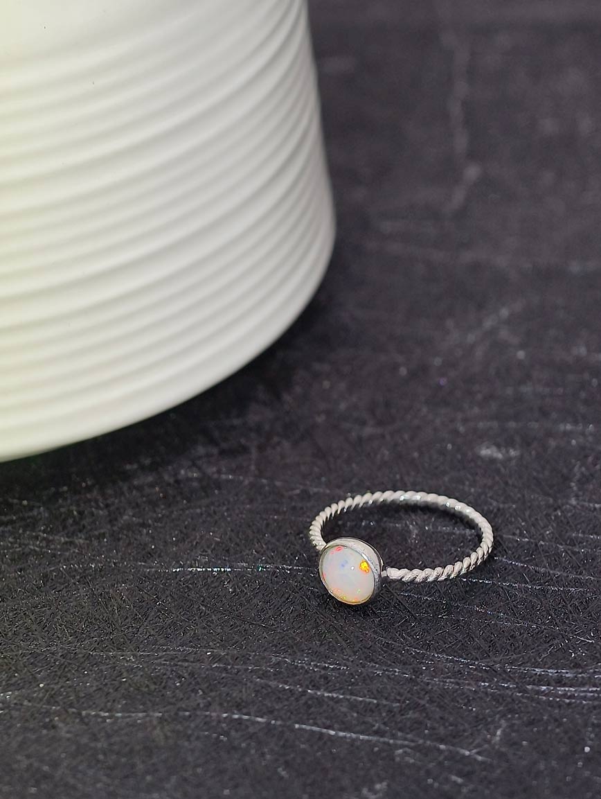 Natural Opal Simple Ring image