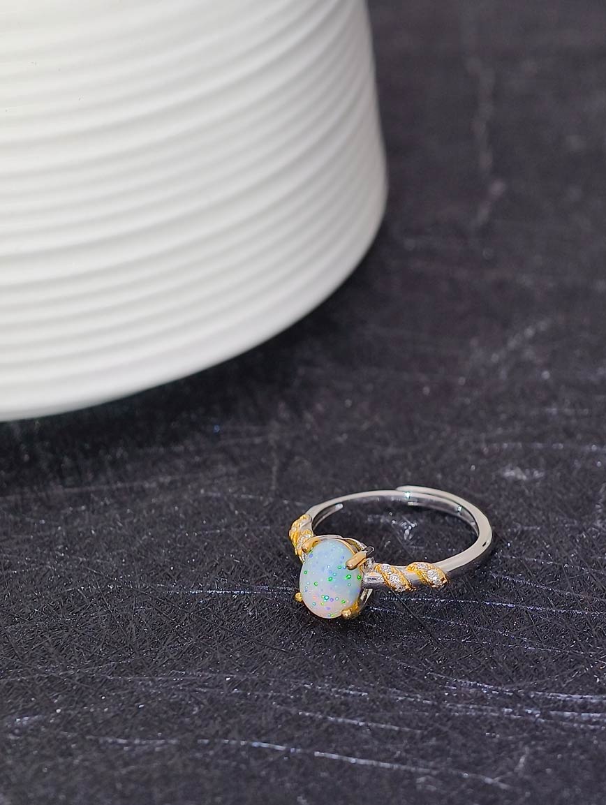 Natural Opal Design Ring image