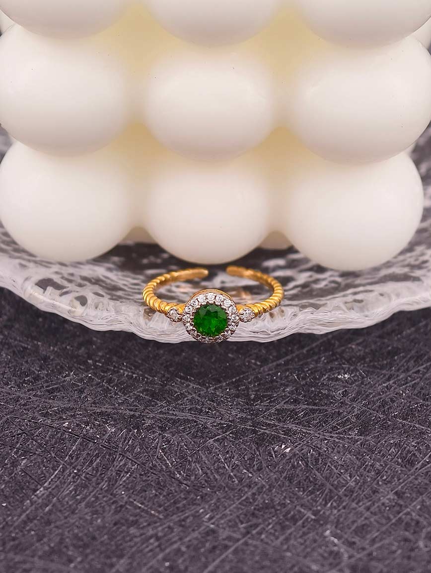 Natural Diopside Open Adjustable Ring 1023 image