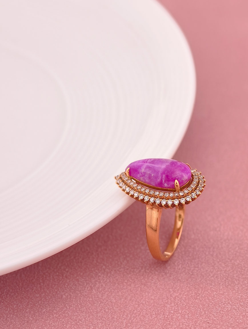 Natural Sugilite Design Ring image