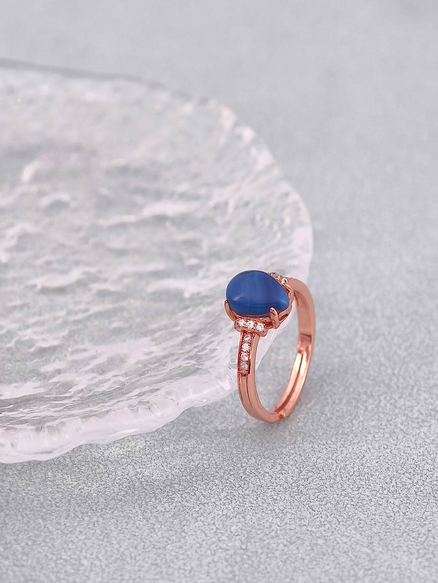 Natural Sugilite Water Drop Ring image