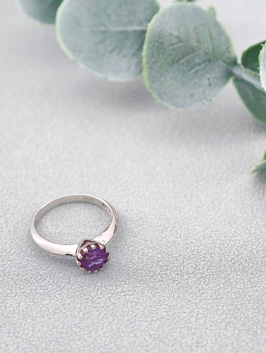 Amethyst Simple Style Ring image