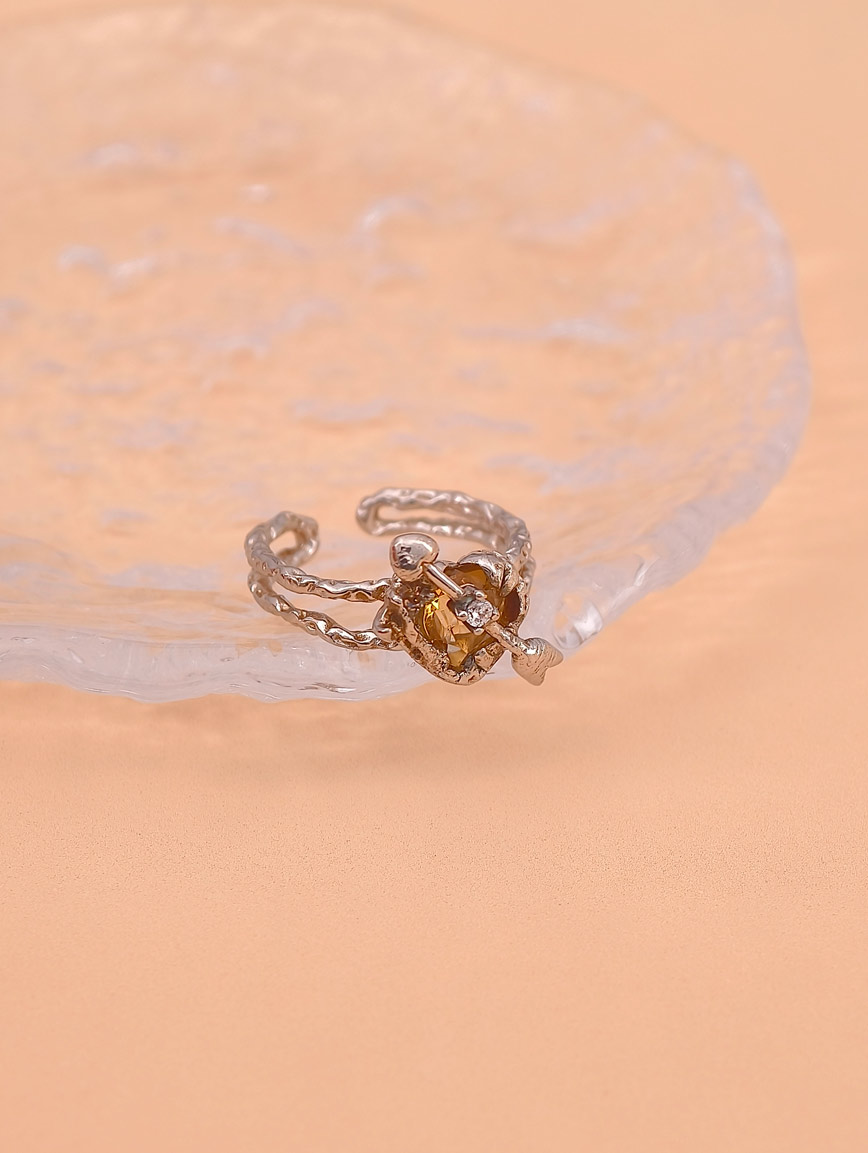 Love At First Shot Natural Citrine Ring image