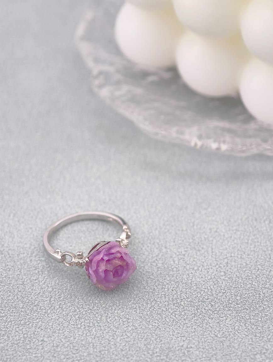 Flower Shaped Sugilite Ring image