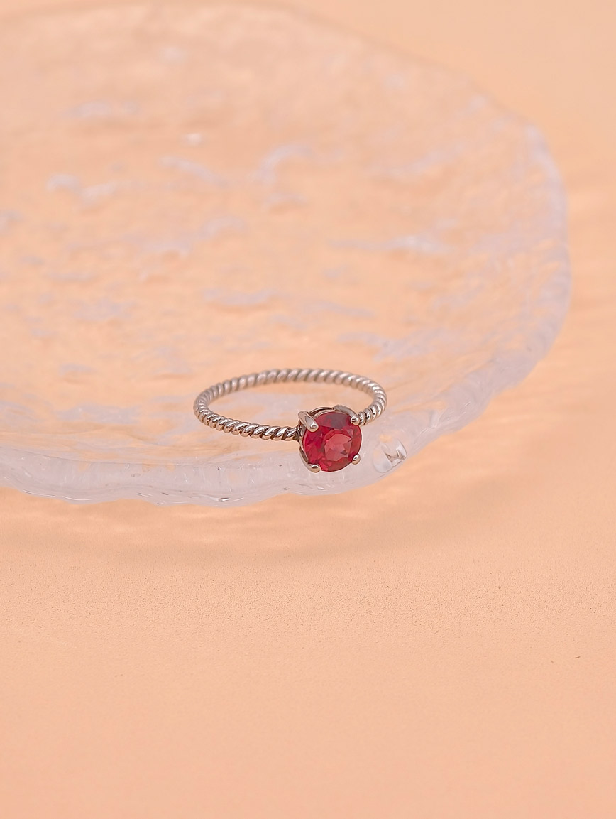 Natural Garnet Ring image