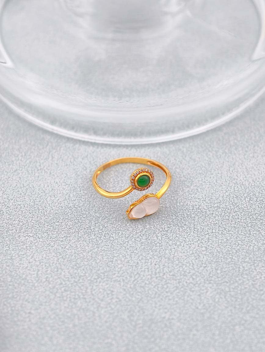 Natural Jadeite Design Ring image