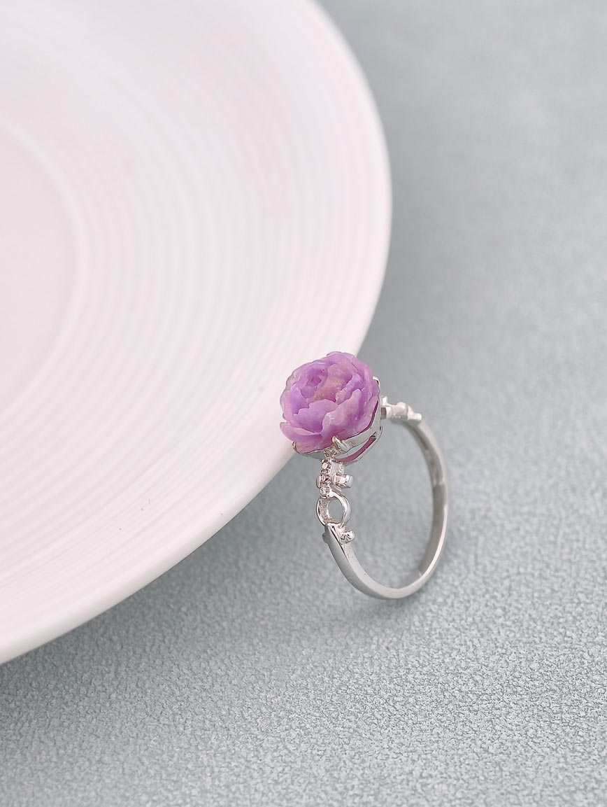 Flower Shaped Sugilite Ring image