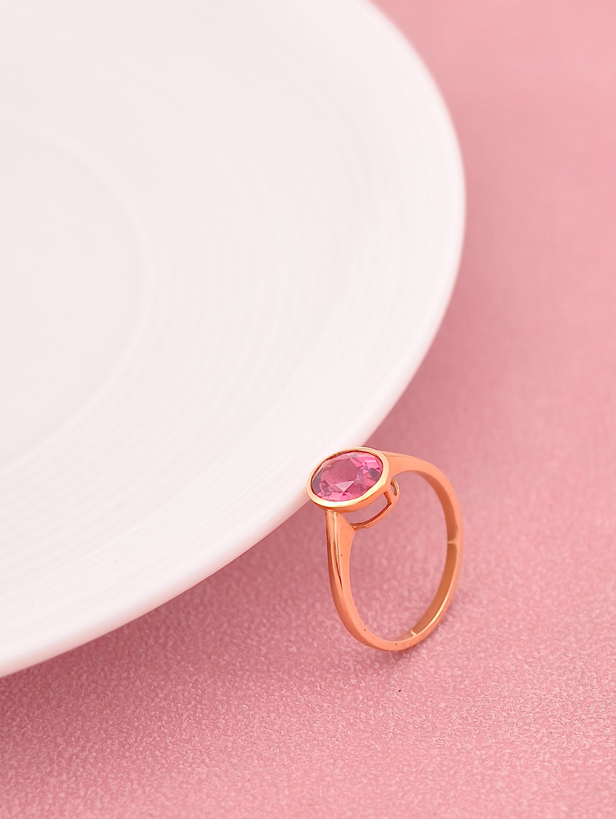 Simple Pink Tourmaline Ring image