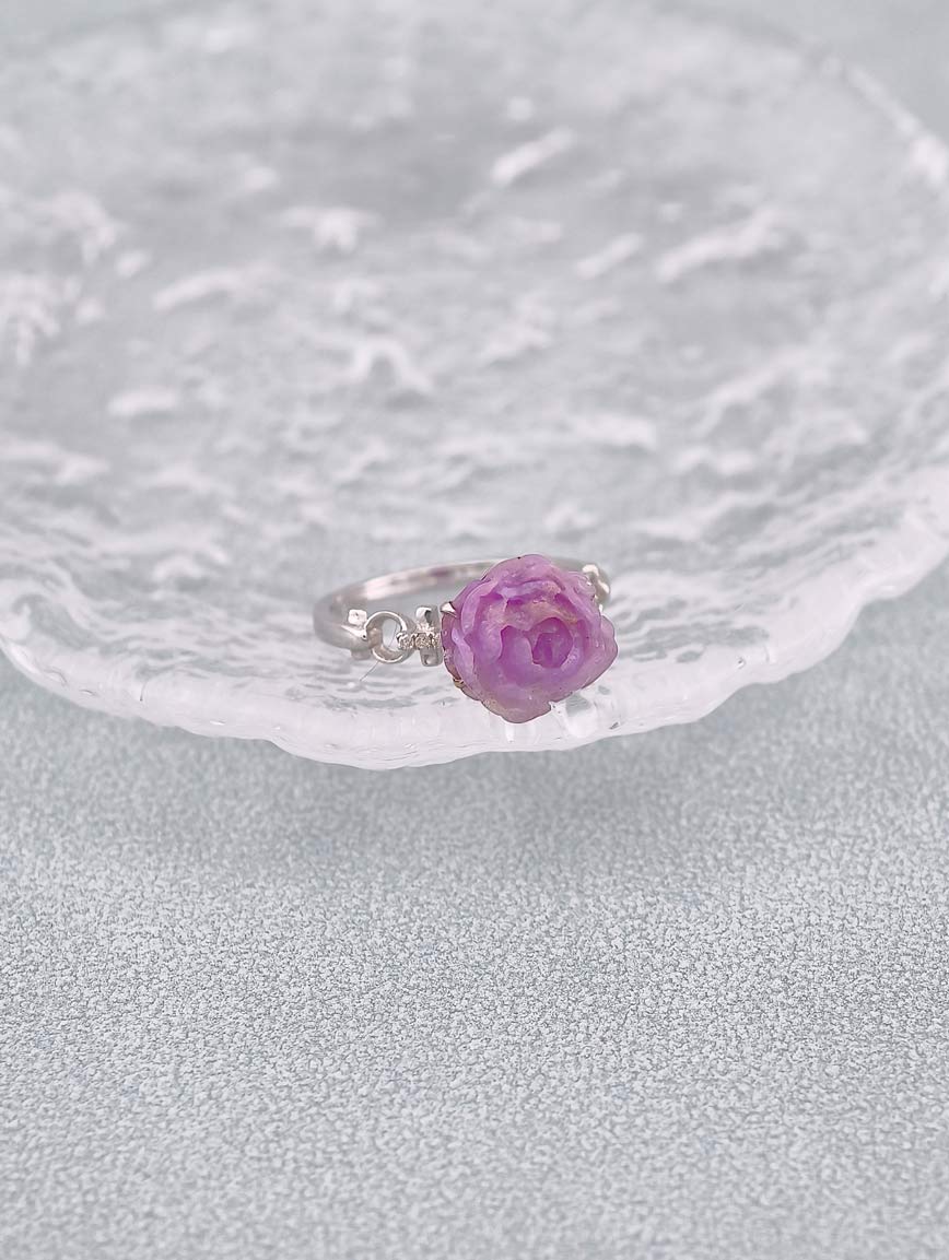 Flower Shaped Sugilite Ring image