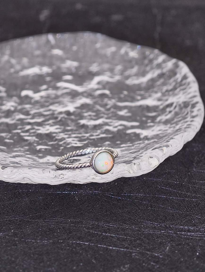 Natural Opal Simple Ring image