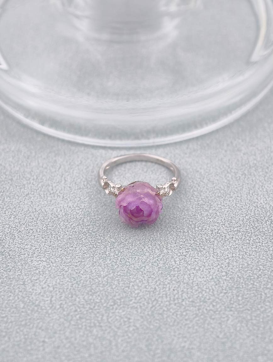 Flower Shaped Sugilite Ring image