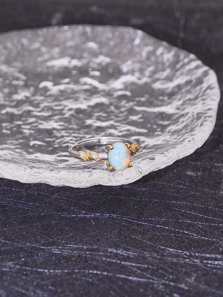 Natural Opal Design Ring image