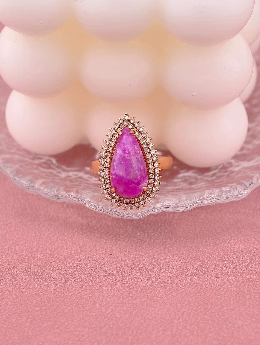 Natural Sugilite Design Ring image