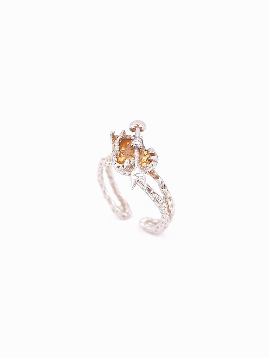 Love At First Shot Natural Citrine Ring