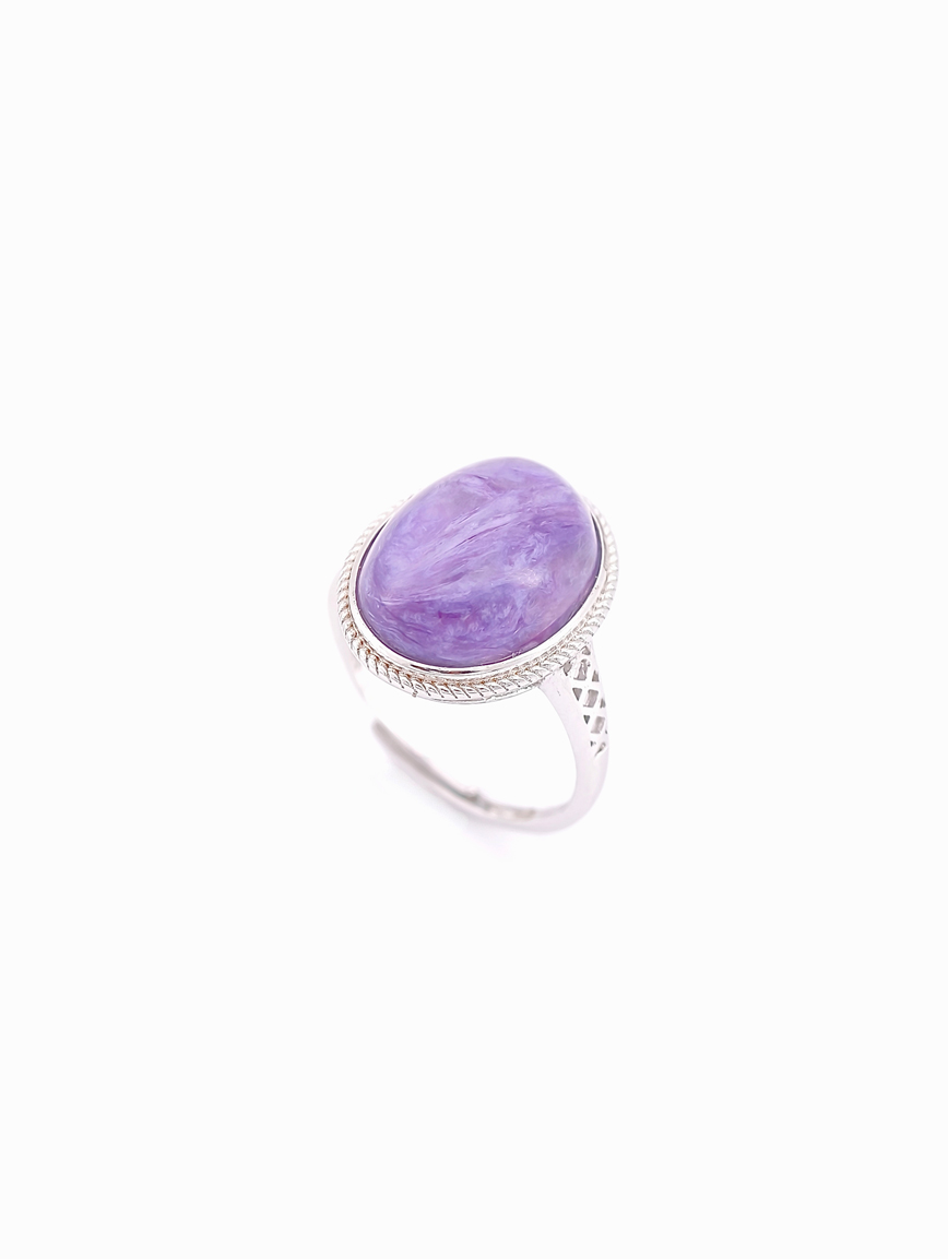 Natural Purple Dragon Crystal Ring