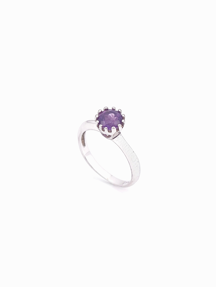 Amethyst Simple Style Ring