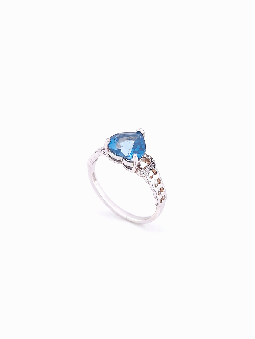 Natural Heart Shaped Topaz Ring