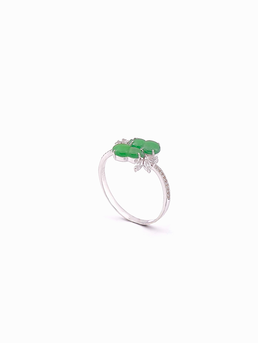 Natural Double Gourd Jadeite Ring