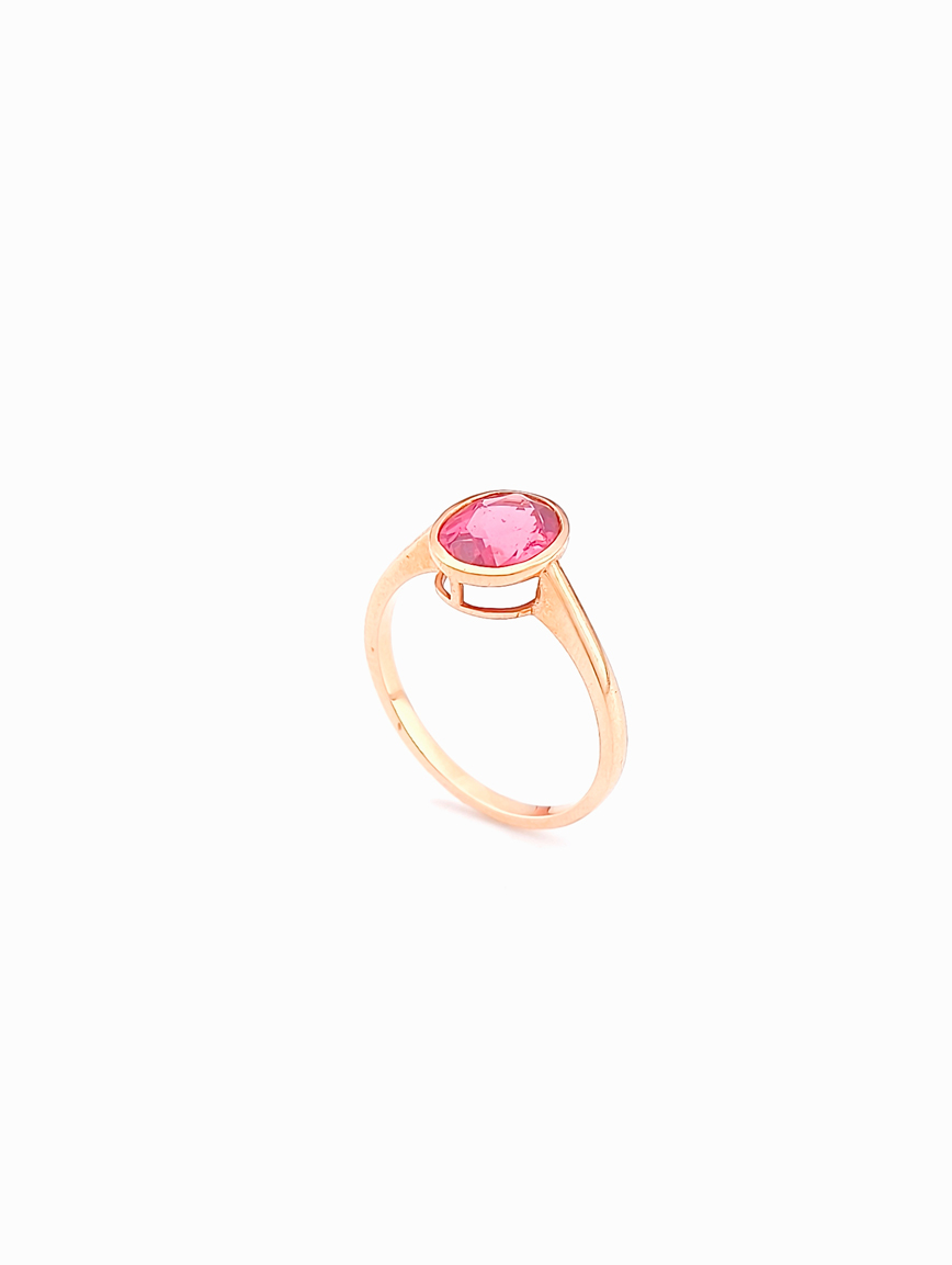 Simple Pink Tourmaline Ring