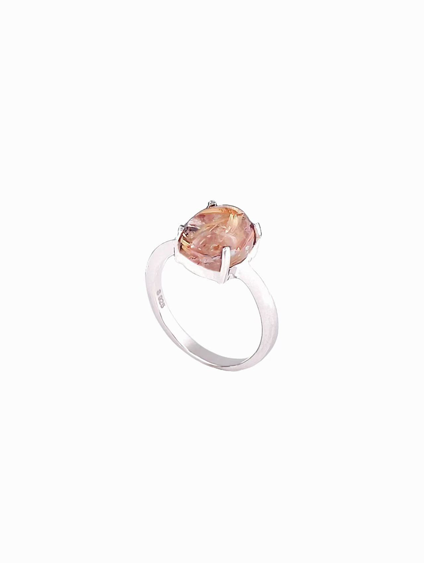 Natural Rutilated Quartz Ring