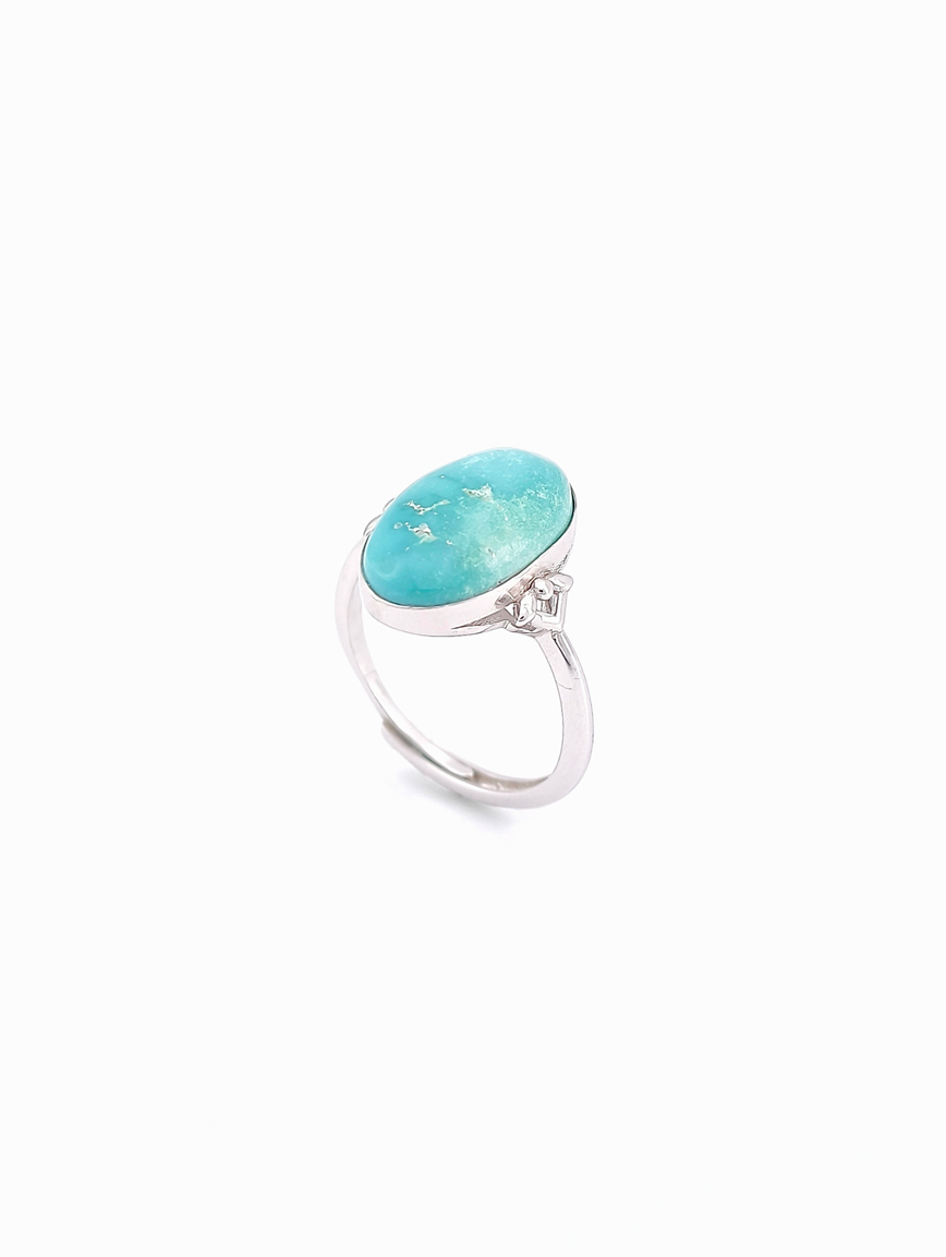 Tiffany Blue Turquoise Sterling Silver Gold-Plated Ring